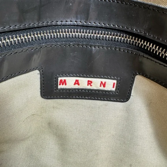 Authentic Marni Beige, Gray and Black Gorgeous Handbag. - Picture 4 of 9